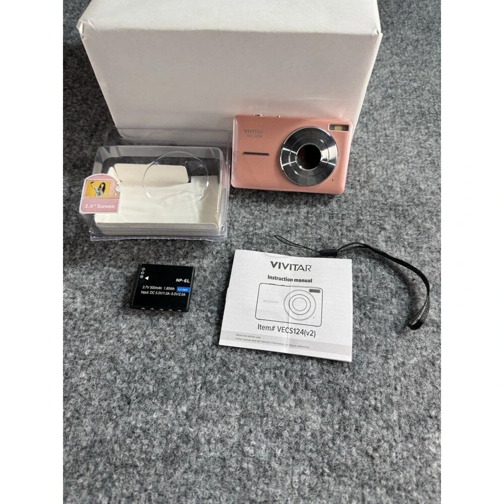 Vivitar ViviCam VEC S124 Digital Camera – Pink – Point & Shoot – 16x Zoom